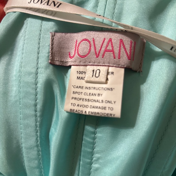 Jovani Floral Cape Gown Strapless Fitted Size 10 NWT - Picture 5 of 6